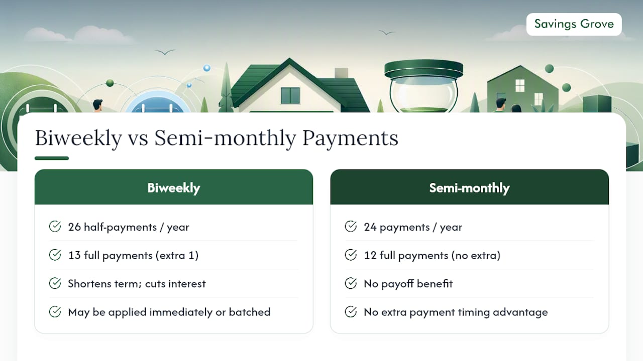 Biweekly and semimonthly payment comparison
