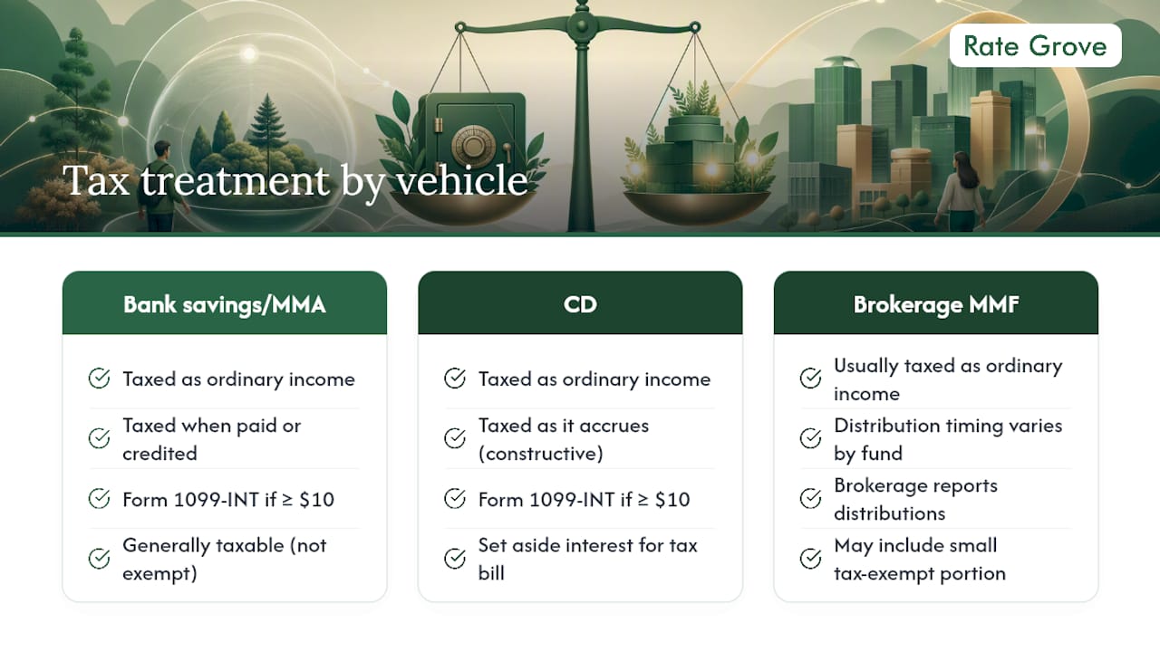 Tax Implications of Different Emergency Fund Vehicles — overview diagram