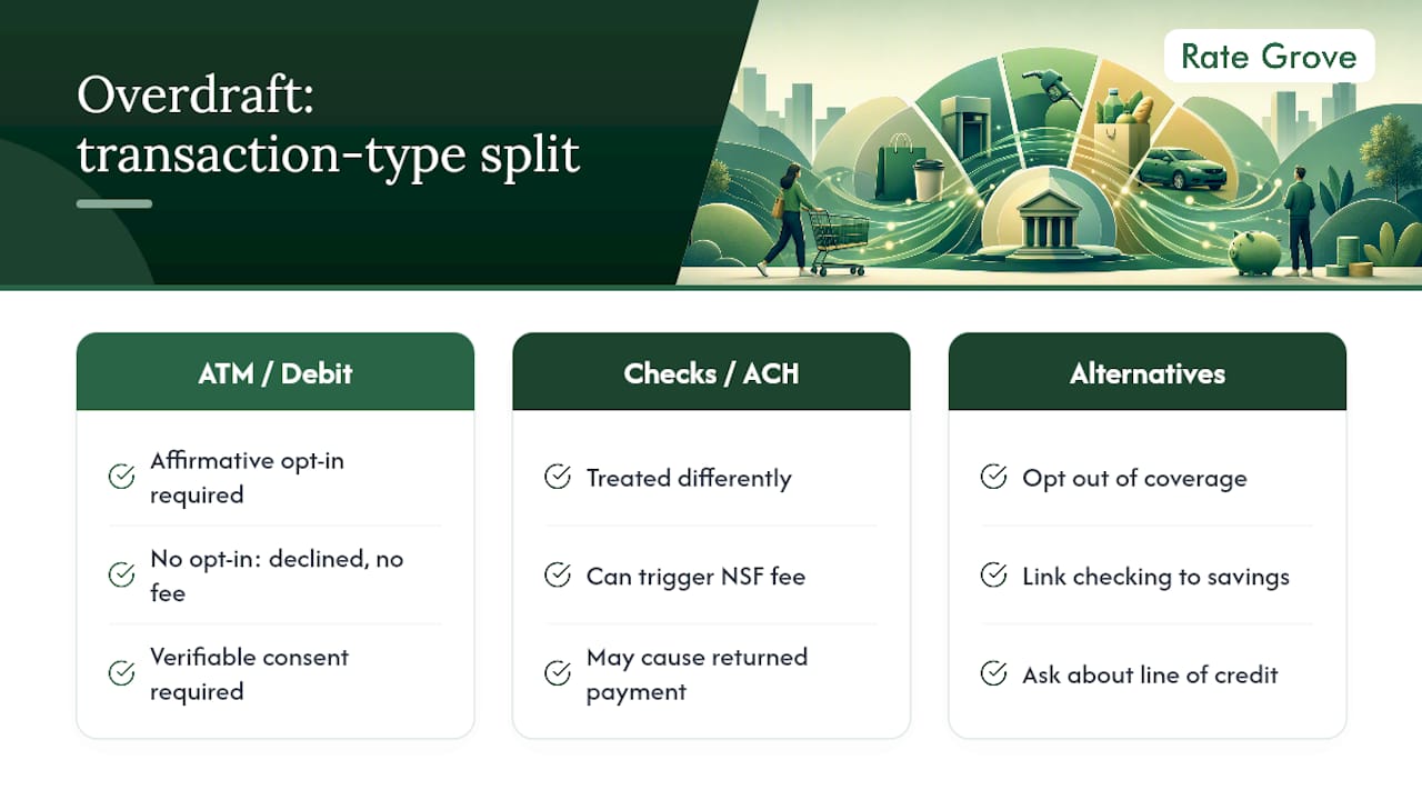 Overdraft coverage by transaction type