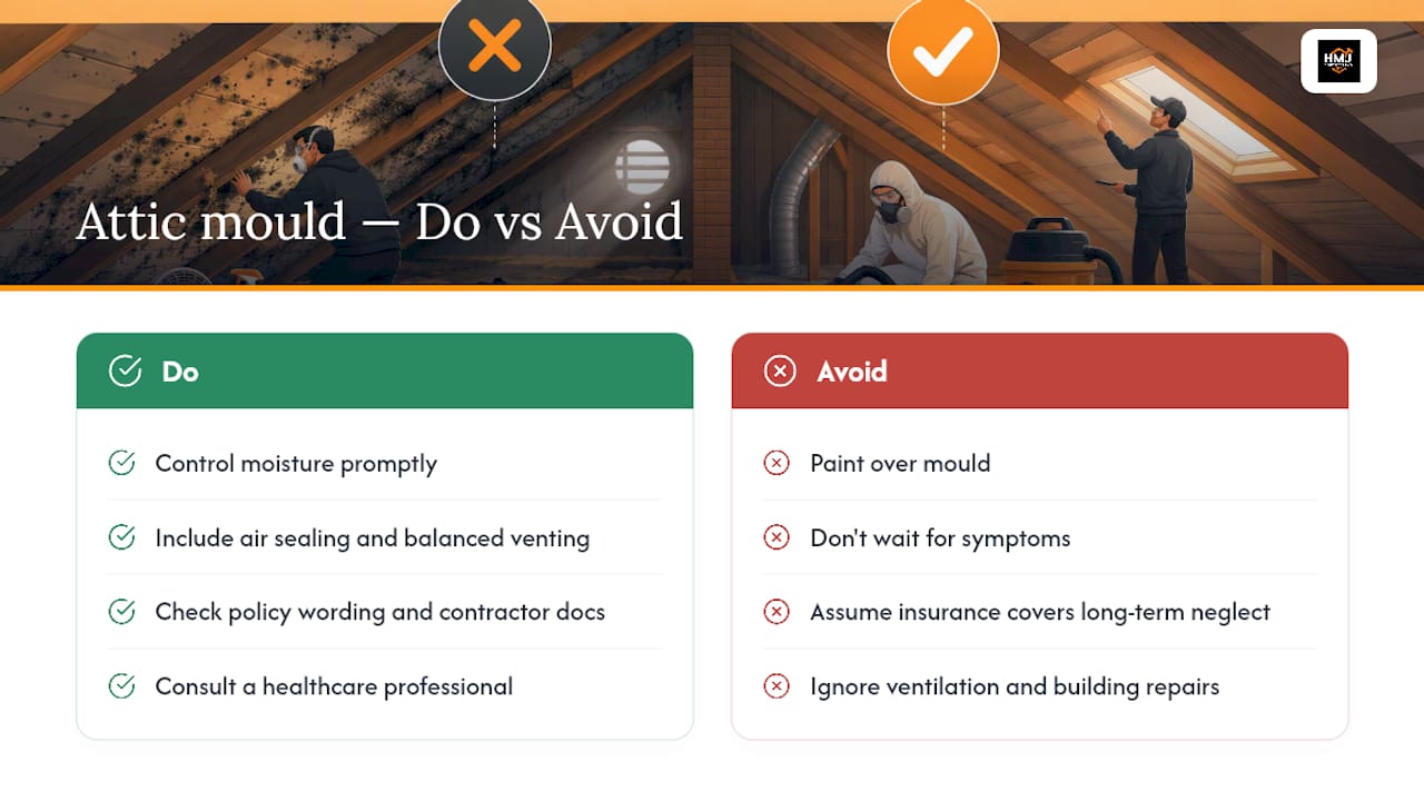 Frequently asked questions about attic mould remediation — overview diagram