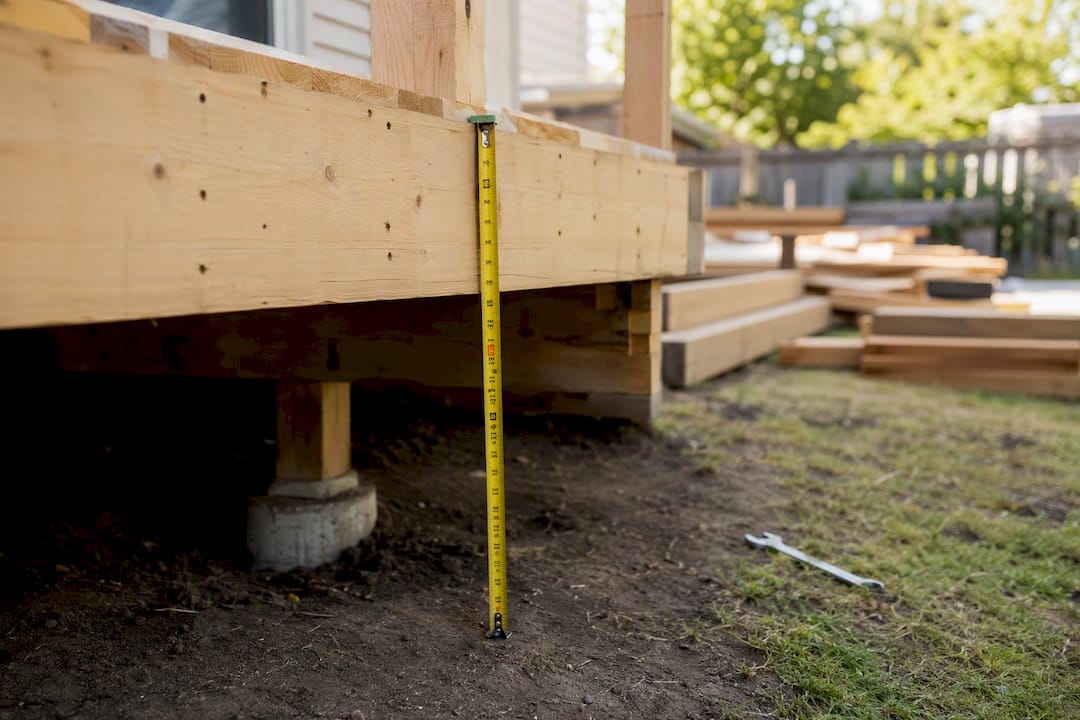 Measuring deck height during build