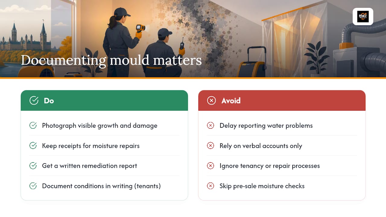 What legal and insurance issues come with mold damage? — overview diagram