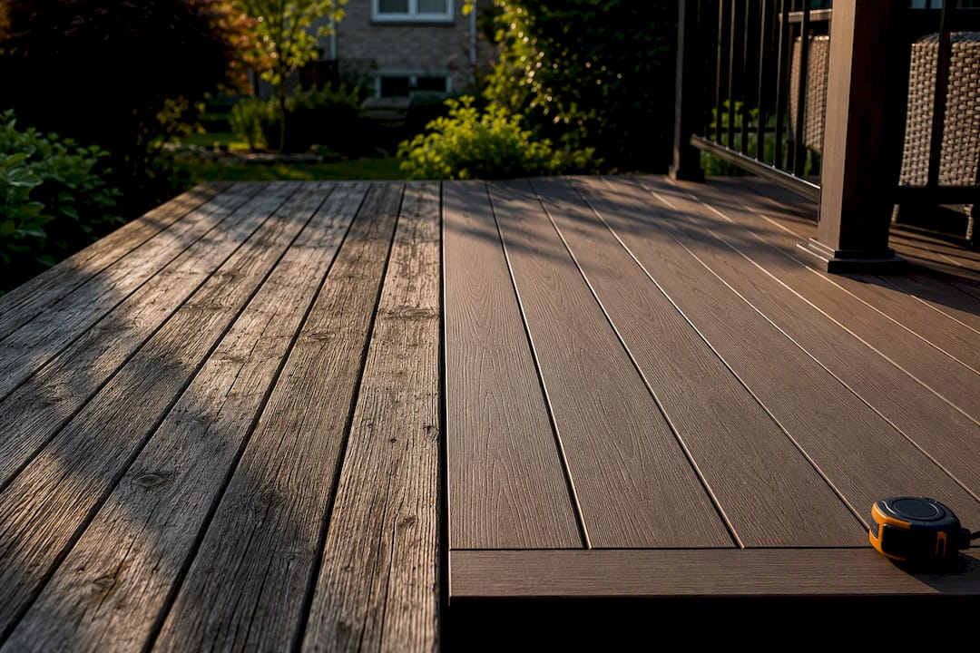 Wood and composite decking surfaces compared