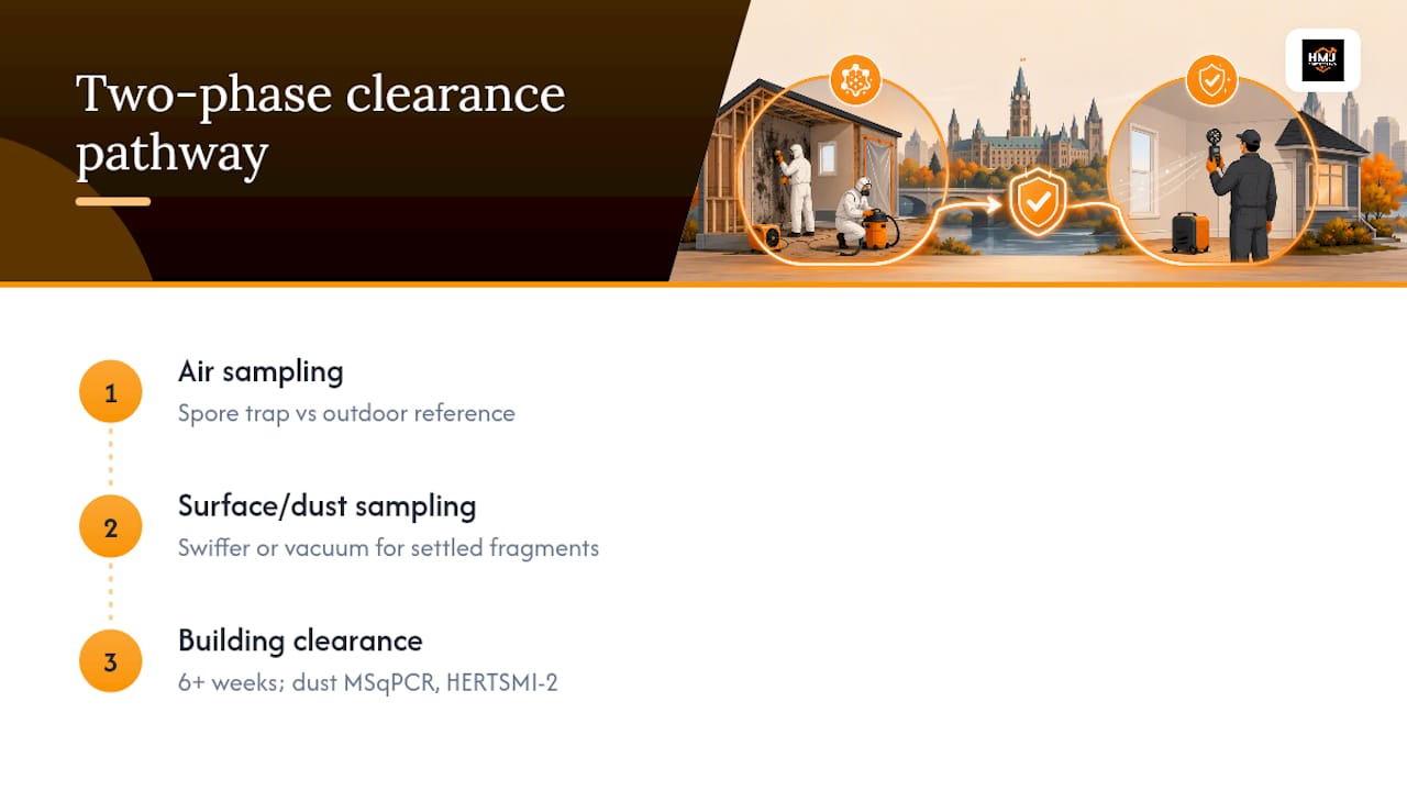 Two-phase mold clearance testing timeline
