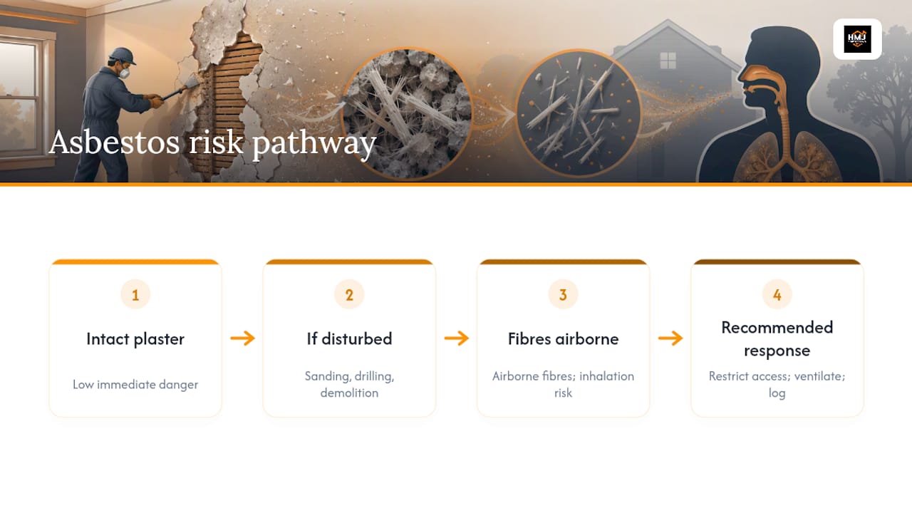Asbestos plaster disturbance and response pathway