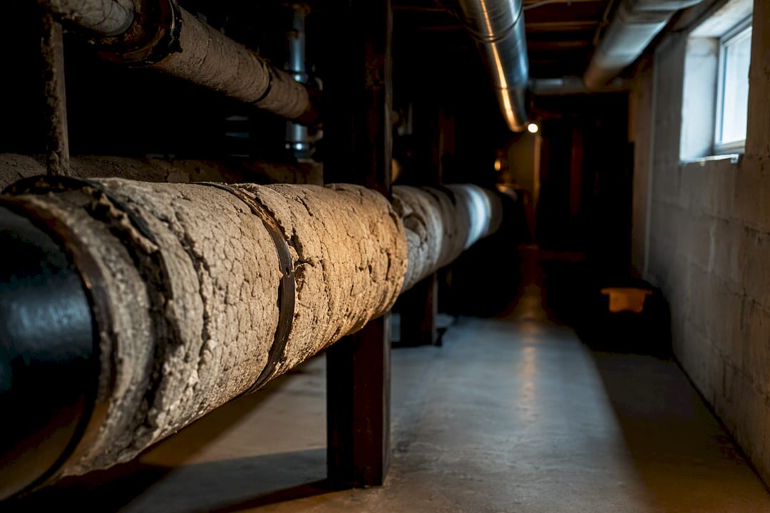 Aged insulation and ductwork in older home
