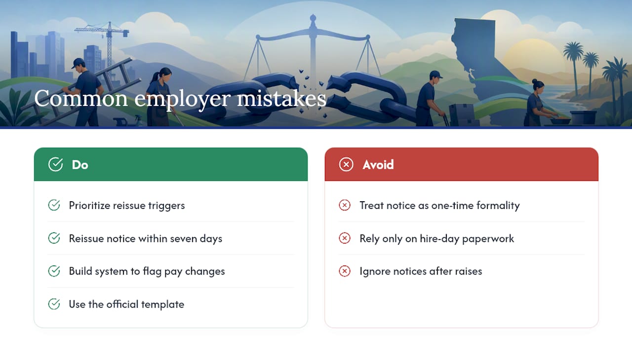 What Employers Consistently Get Wrong About This Notice — overview diagram