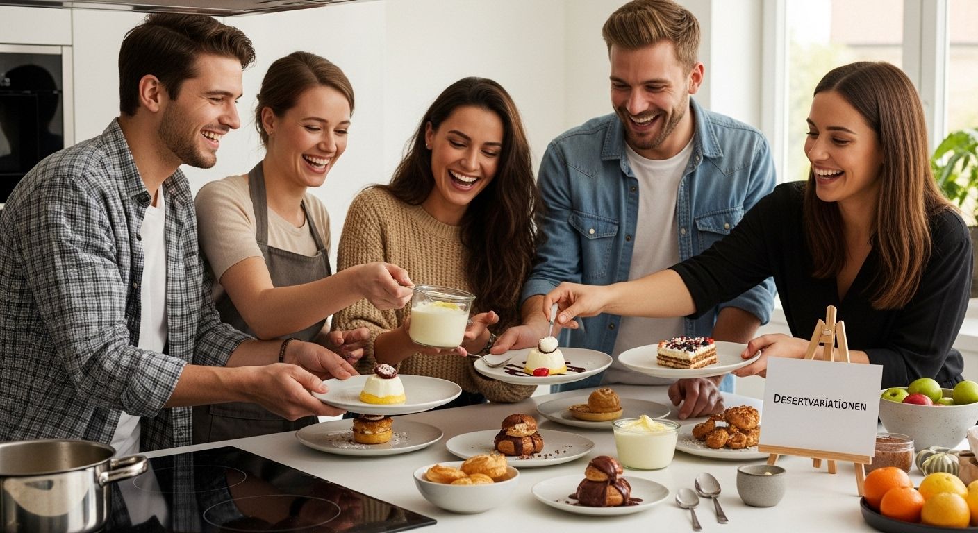 dessert kreative präsentation