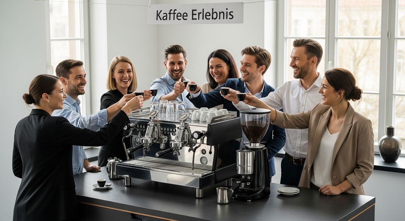 gruppen kaffeepause italienische kaffeekultur