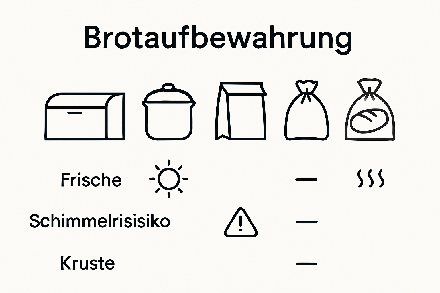 Infographic shows bread storage methods and effects on freshness