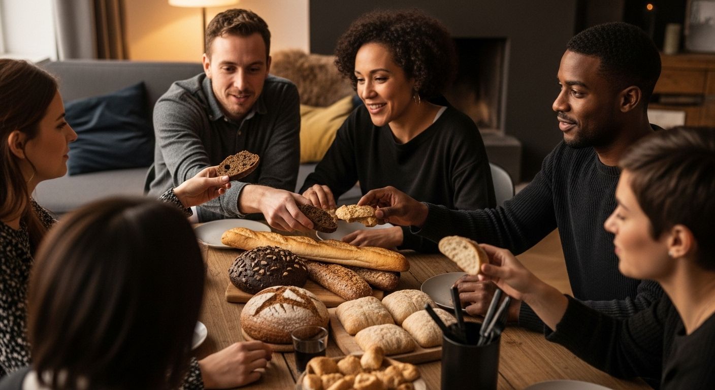 brotteller verschiedene brotarten gemeinschaft