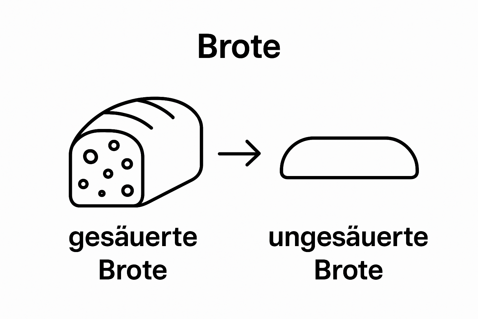 Vergleich zwischen gesäuerten und ungesäuerten Brotsorten