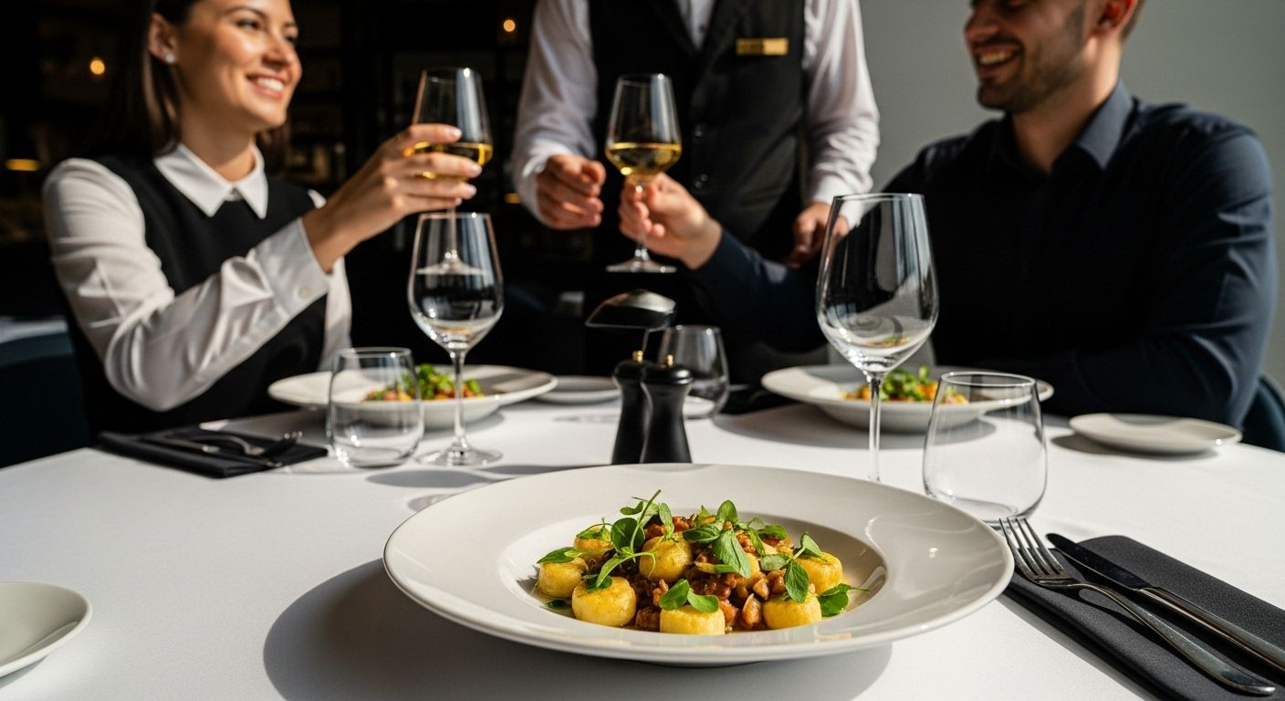 moderne Gnocchi Restaurant Teller