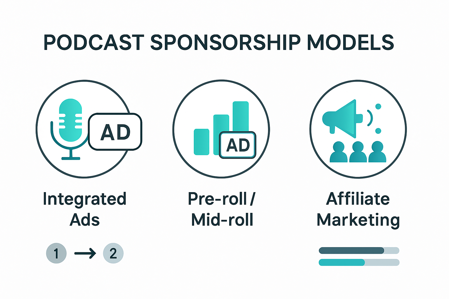 Infographic shows podcast sponsorship monetization models