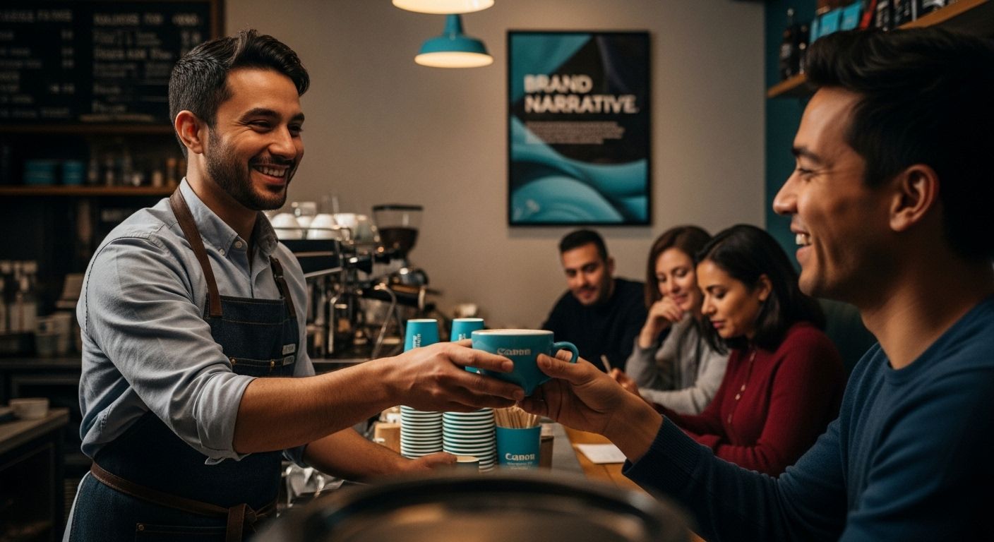 brand narrative cafe customer