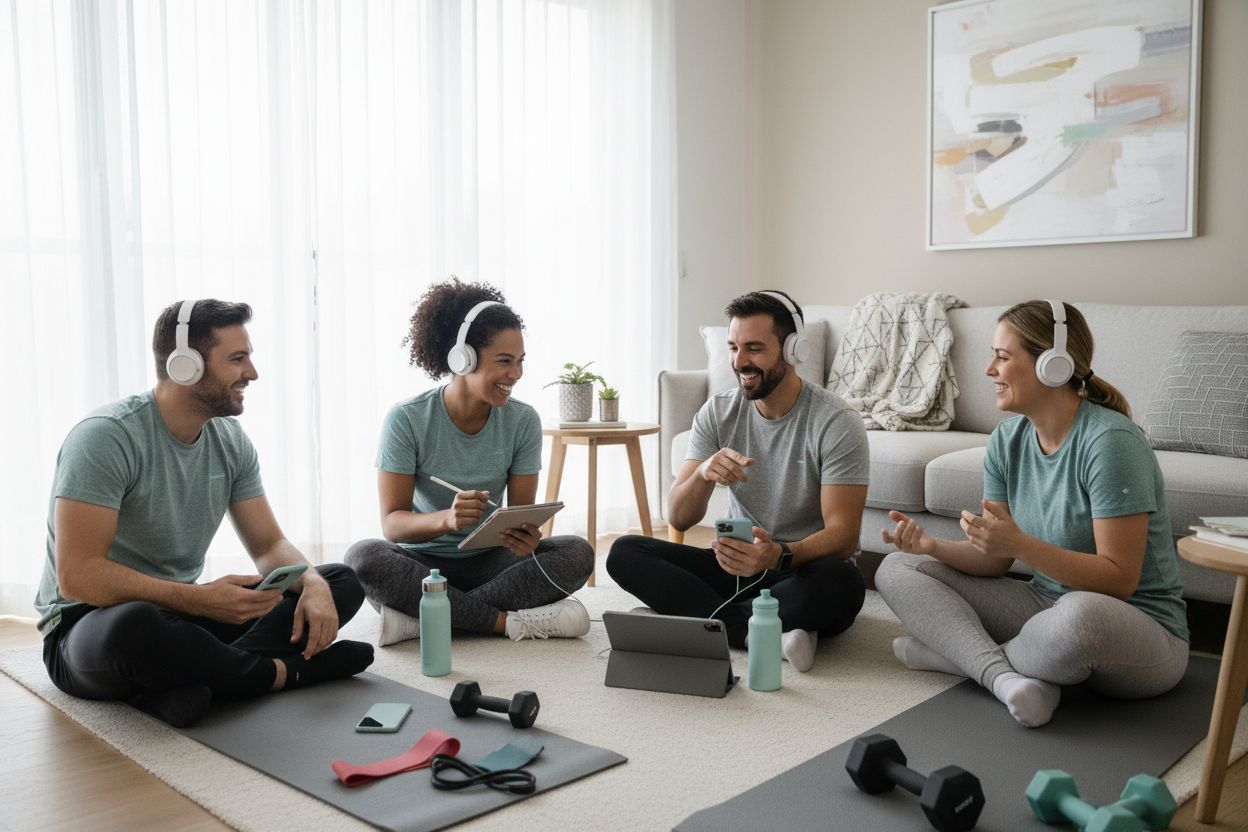 fitness podcast listening group