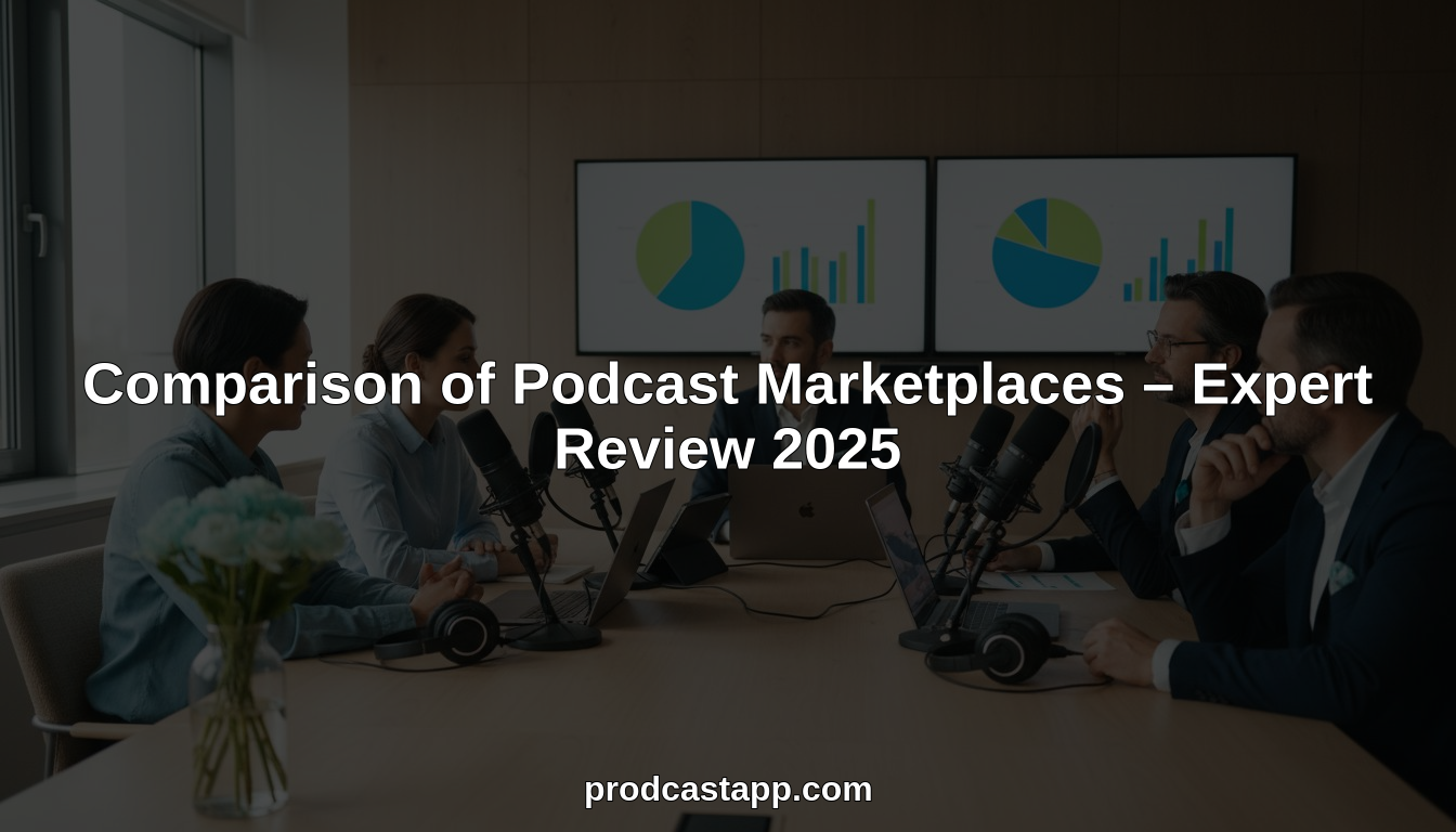 comparison of podcast marketplaces hero header image