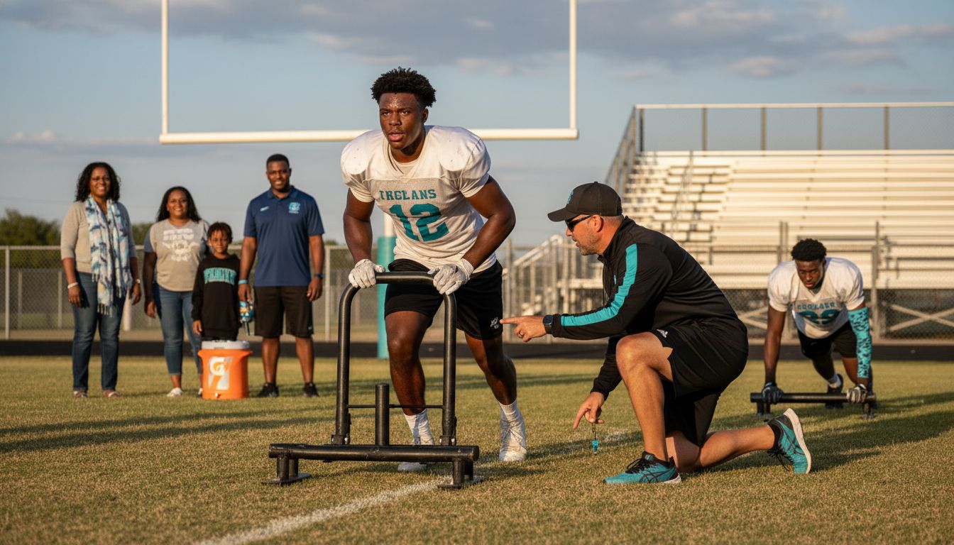 high school football training