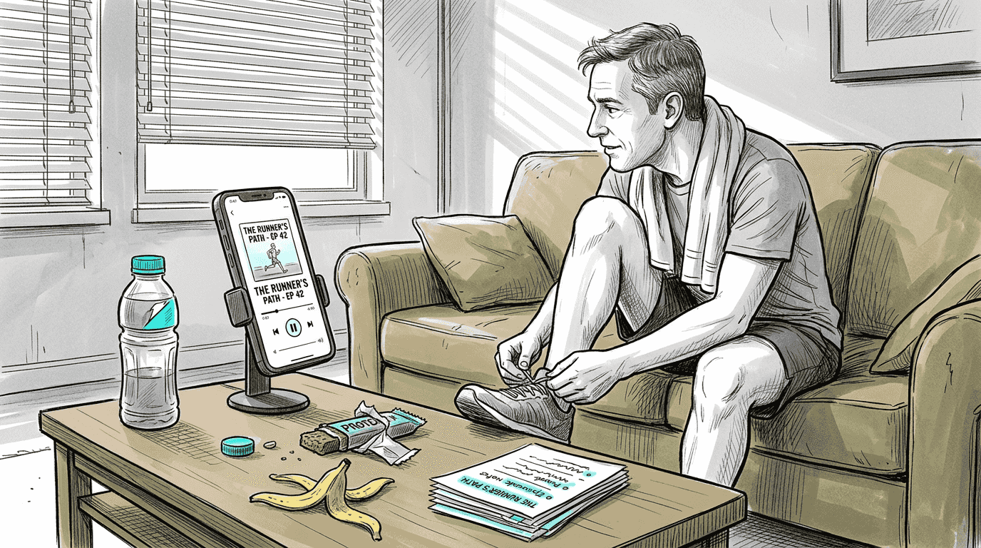 Runner cooling down after listening tips