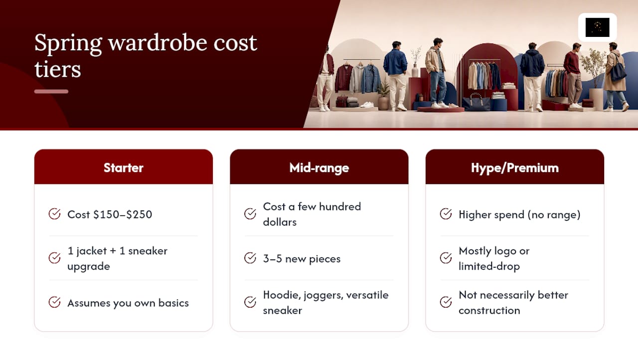 What Does It Cost to Build a Spring Streetwear Wardrobe? — overview diagram