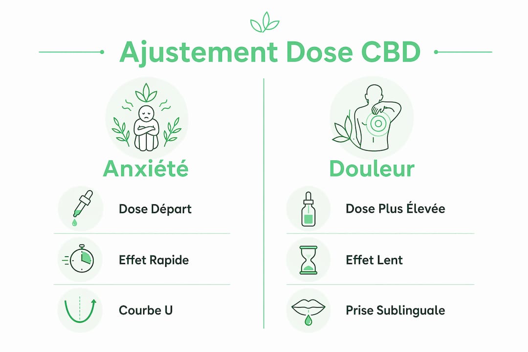 Infographie : comment adapter le dosage du CBD pour l’anxiété et la douleur ?