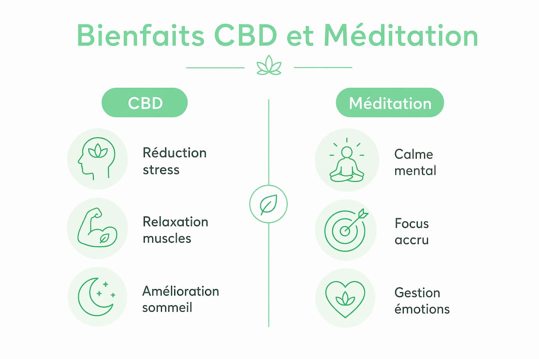 Infographie : comment le CBD et la méditation aident à mieux gérer le stress