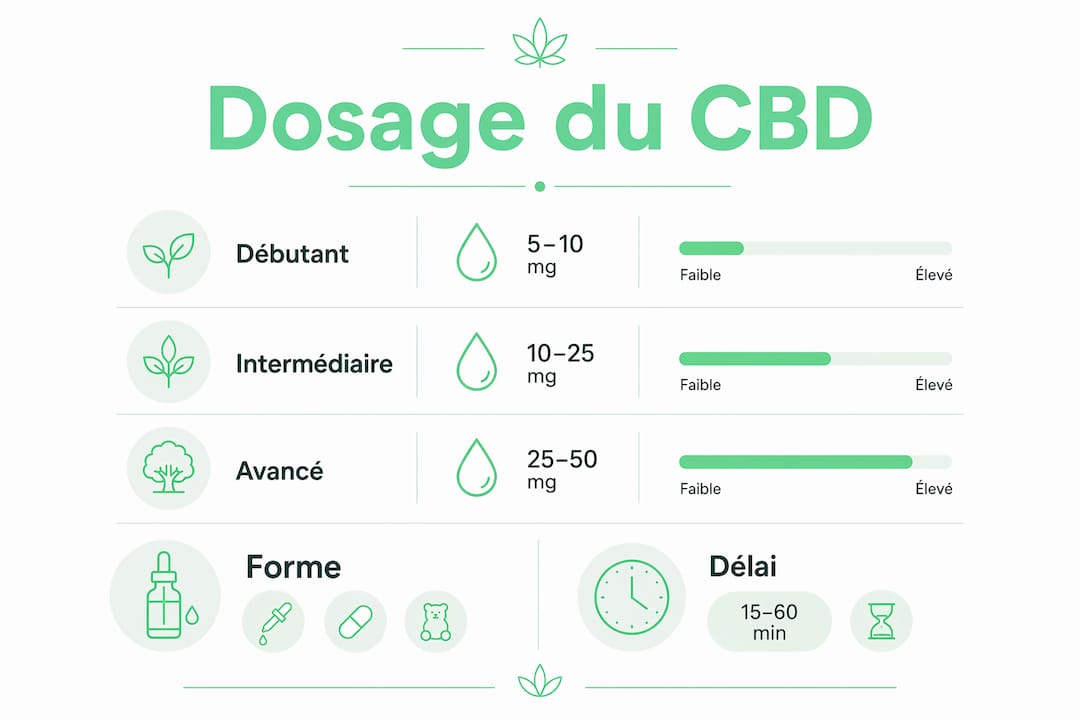Infographie : comment bien doser le CBD pour soulager l’anxiété