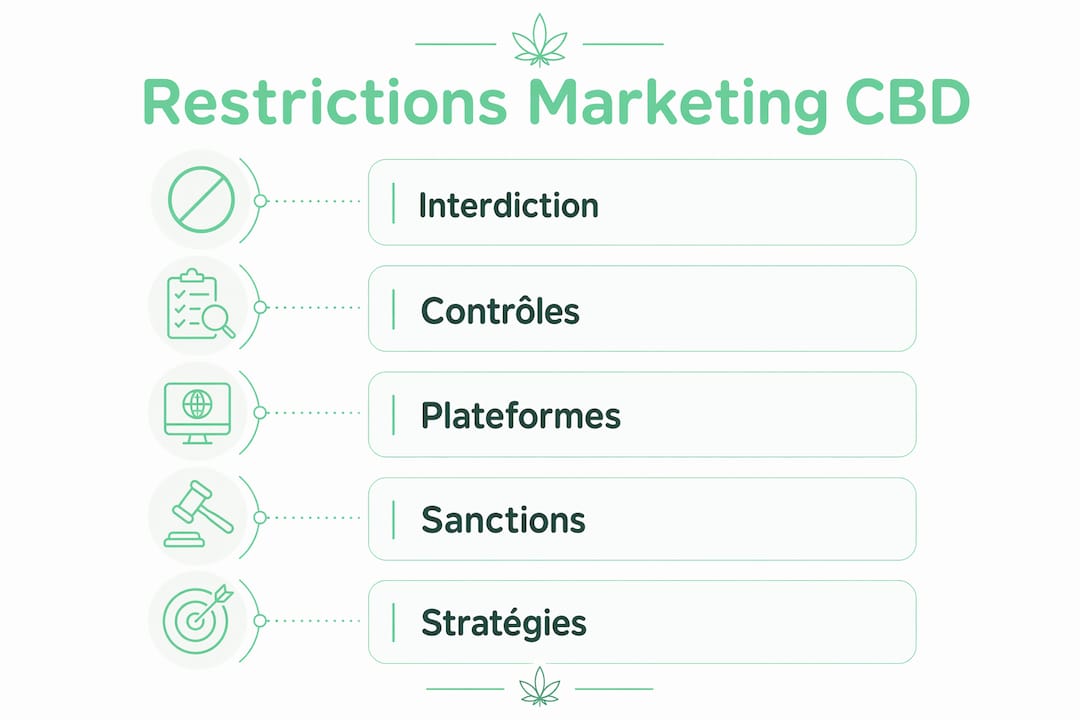 Les grandes étapes de la réglementation du marketing du CBD en un clin d'œil