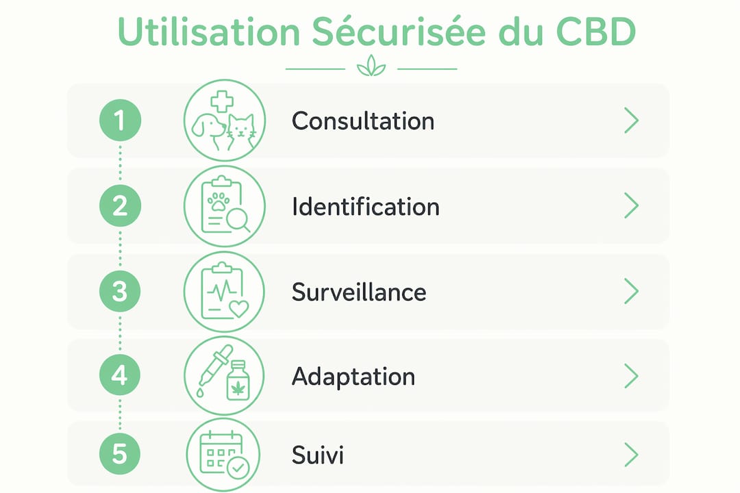Infographie : les bons réflexes pour utiliser le CBD en toute sécurité chez les animaux