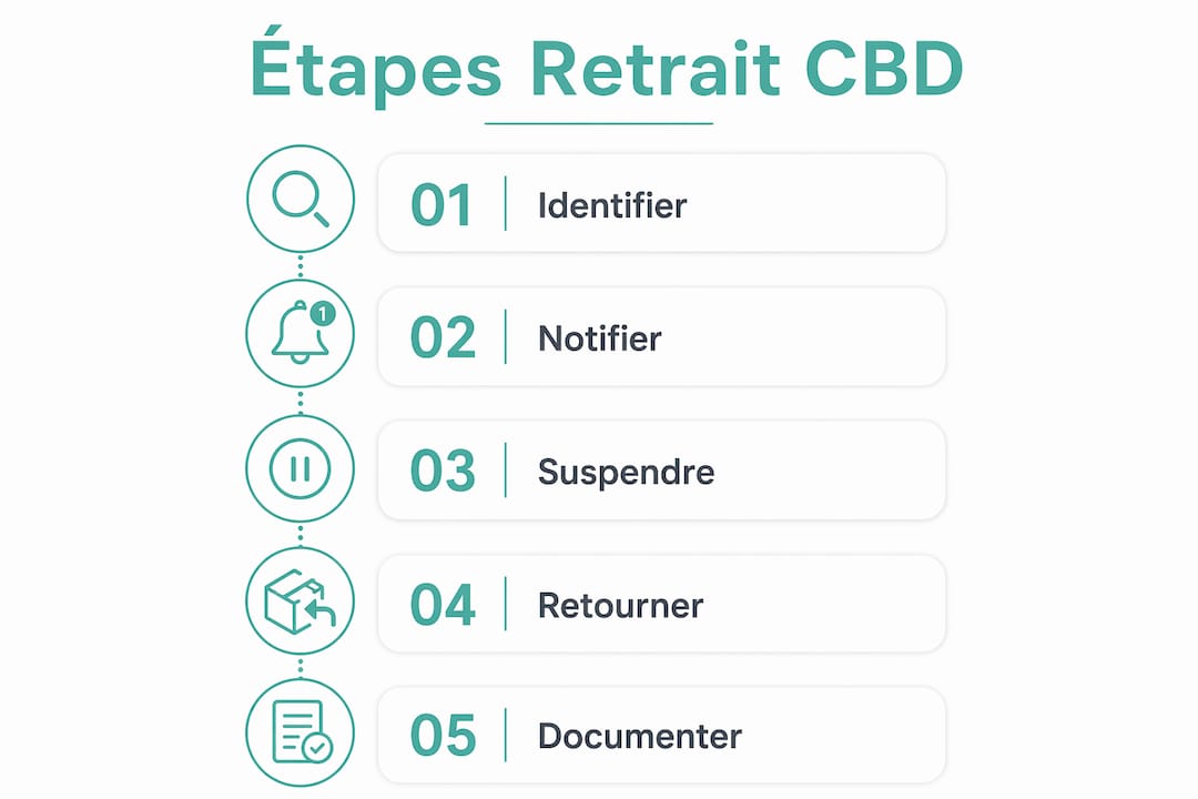 Los diferentes pasos para retirar un producto con CBD: infografía explicativa