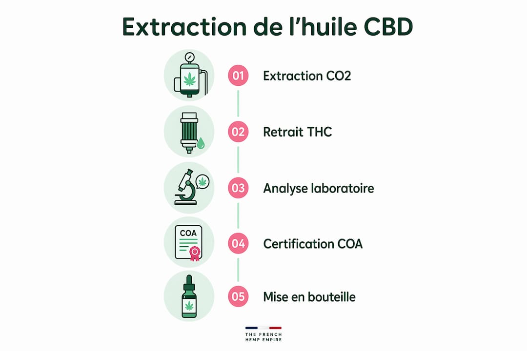 Découvrez en image les différentes étapes de fabrication de l’huile de CBD