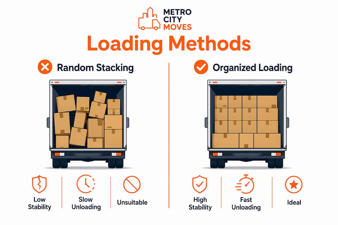 Infographic comparing loading methods with pros and cons