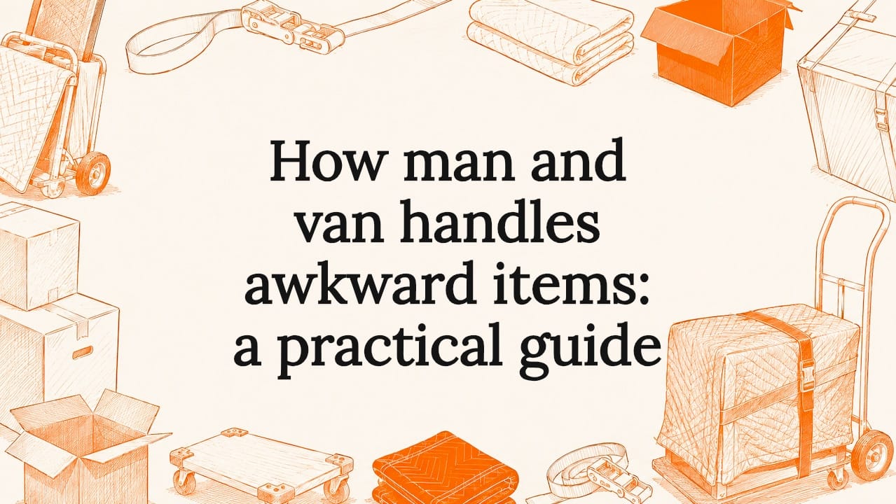 Decorative title card illustration for moving guide