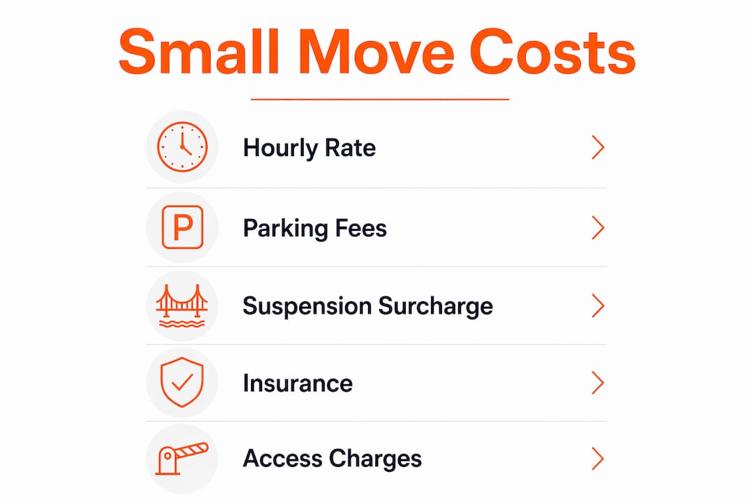 Infographic illustrating small move cost components