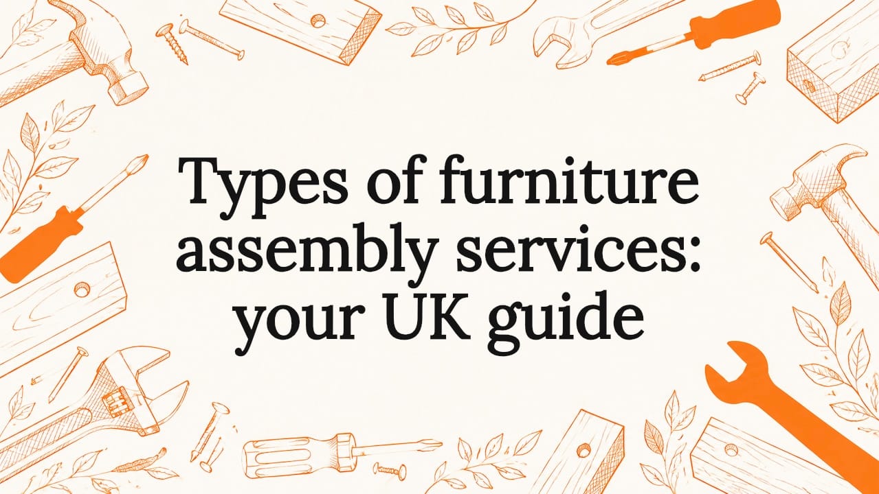 Decorative furniture assembly tools illustration