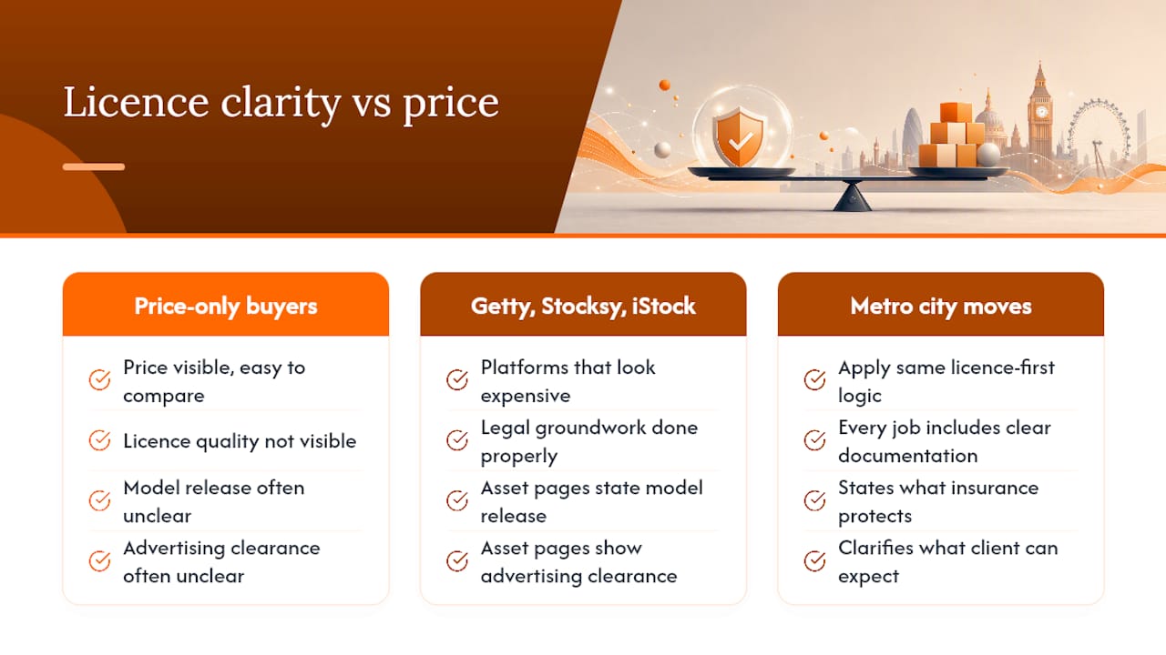 Why licence clarity is the real differentiator, not price — overview diagram