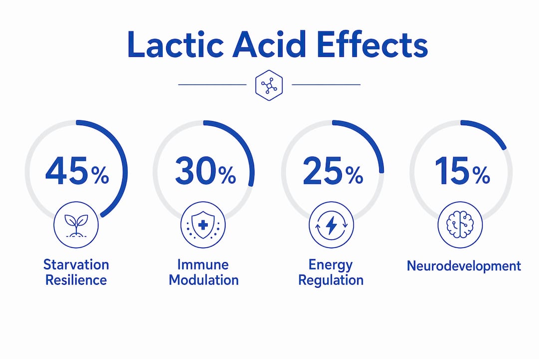 Infographic showing lactic acid effects on health