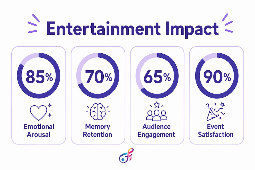 Infographic showing entertainment impact statistics