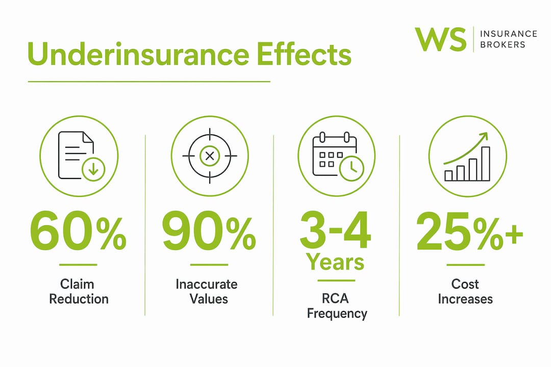 Infographic showing underinsurance impact statistics