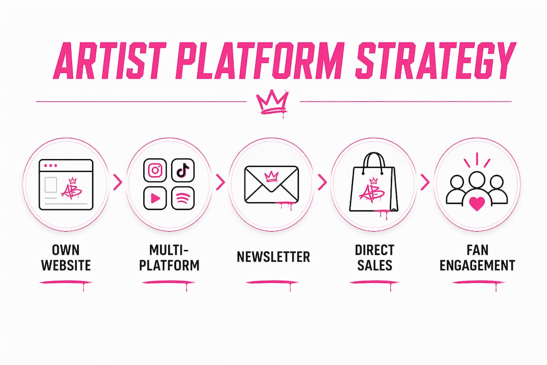 Infographic showing artist platform strategy hierarchy