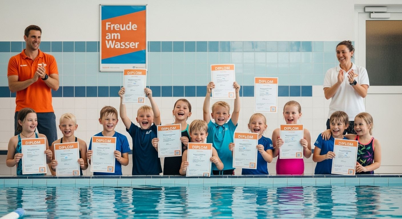 Schwimmdiplom Kinder Glücklich