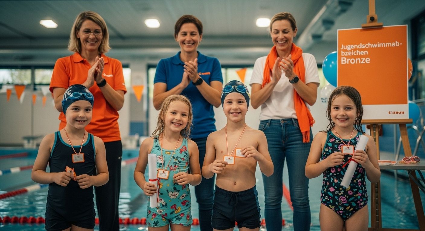 Schwimmabzeichen Verleihung Kinder