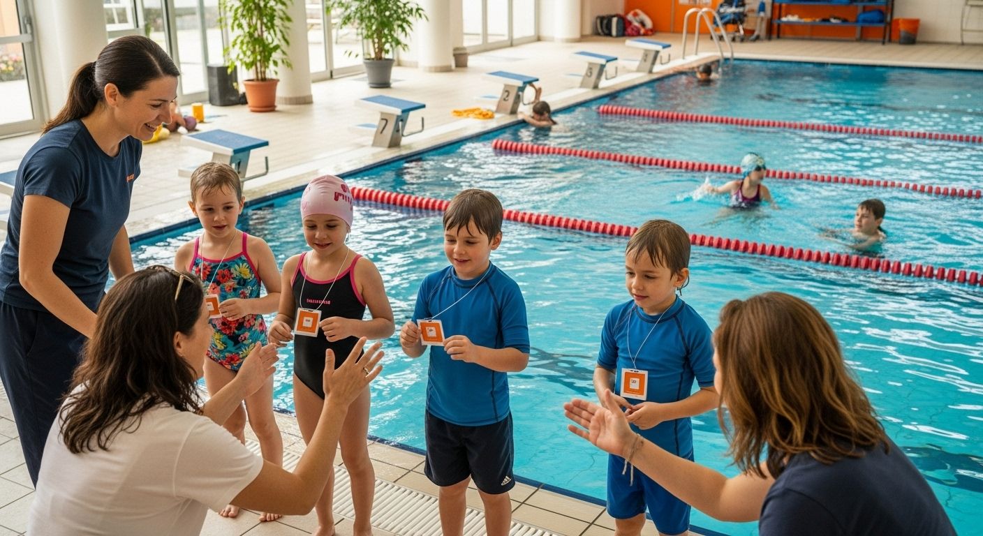 kinder schwimmabzeichen stolz freude