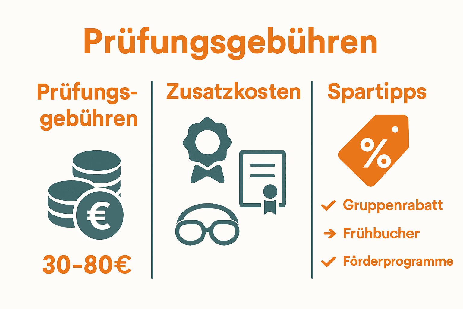 Infografik Kosten Seepferdchenprüfung und Spartipps