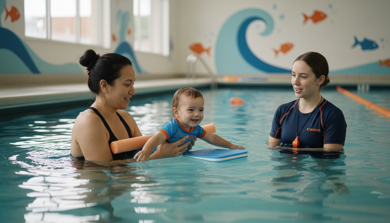 rückenlage schwimmbad kind