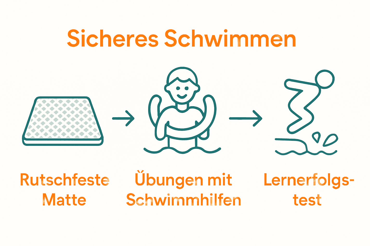 Infografik Wassergewöhnung Schritte für Kleinkinder