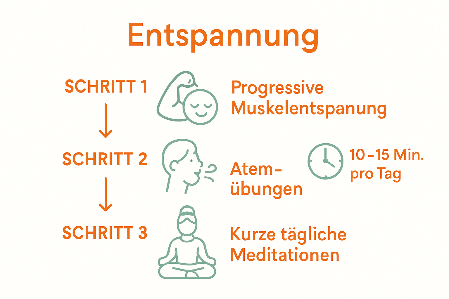 Infographic on steps for exam relaxation