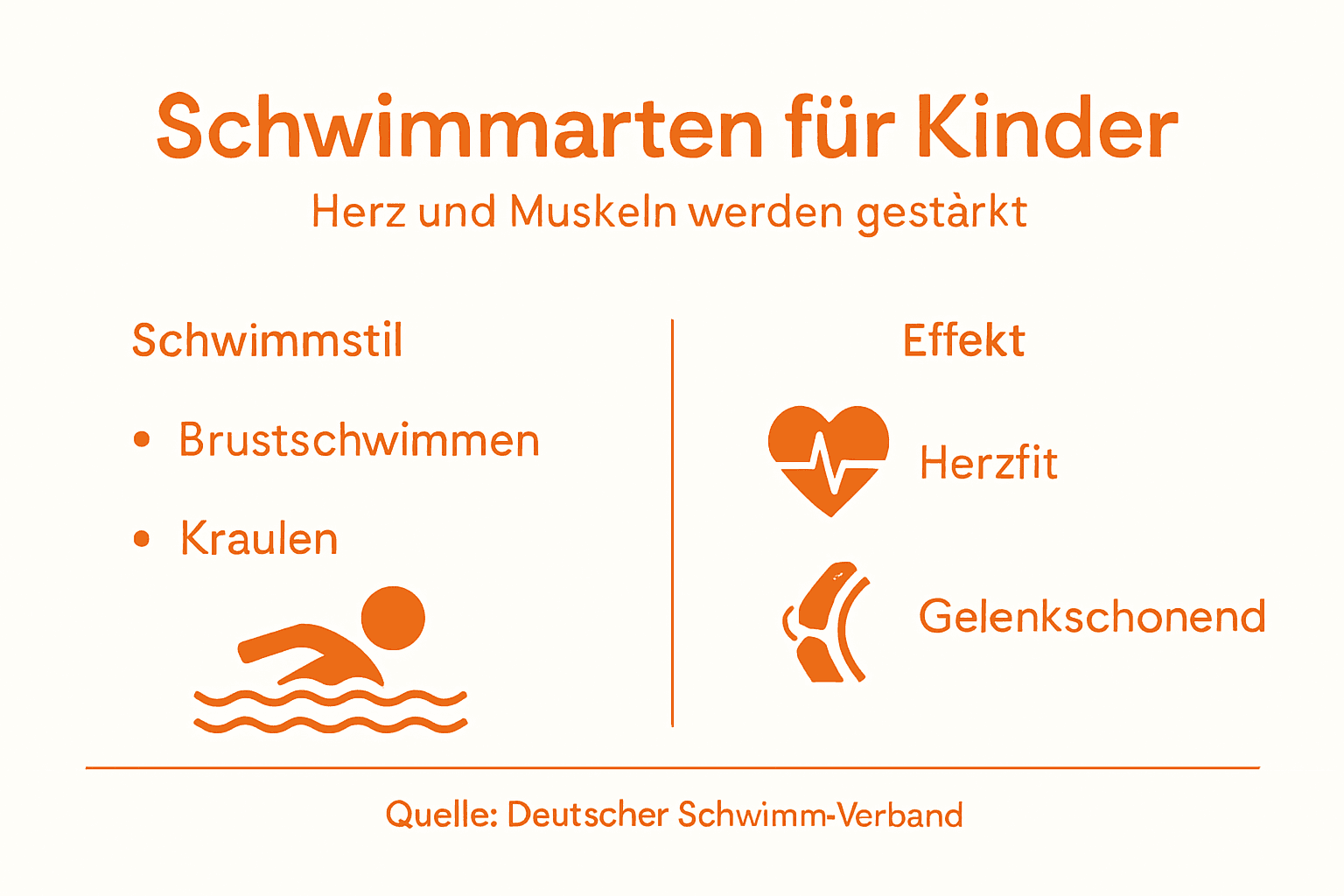 This infographic clearly illustrates the benefits of different swimming styles.