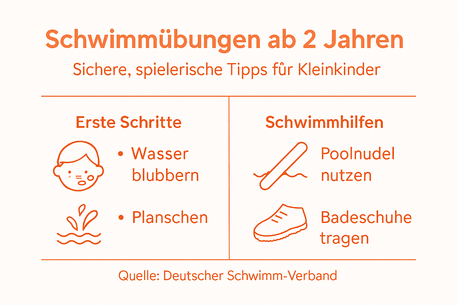 Overview: Playful swimming exercises for preschool children