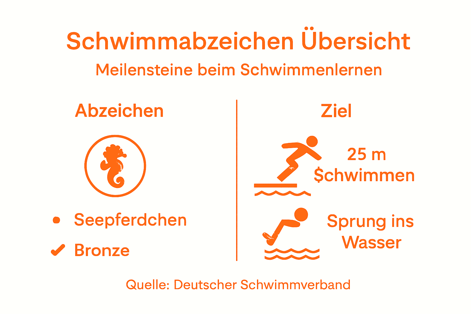 Overview: Swimming badges and their meaning